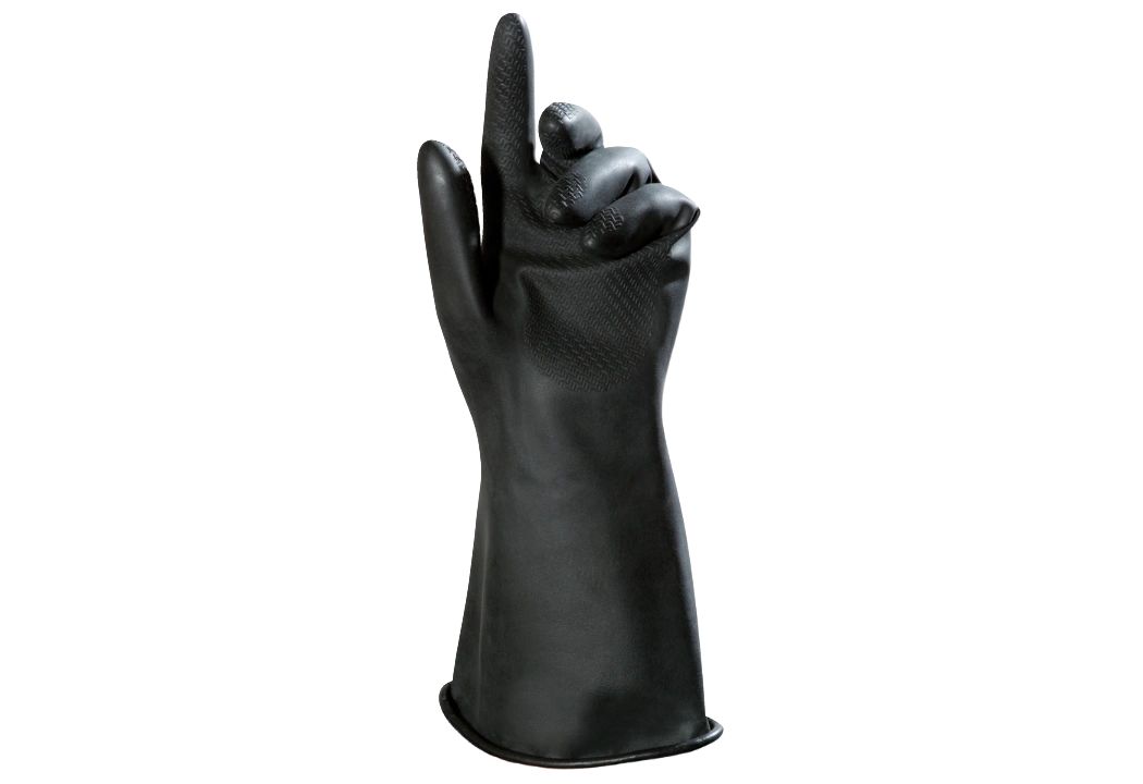 Mapa Butoflex 651 Black Butyl Work Gloves, Size 9