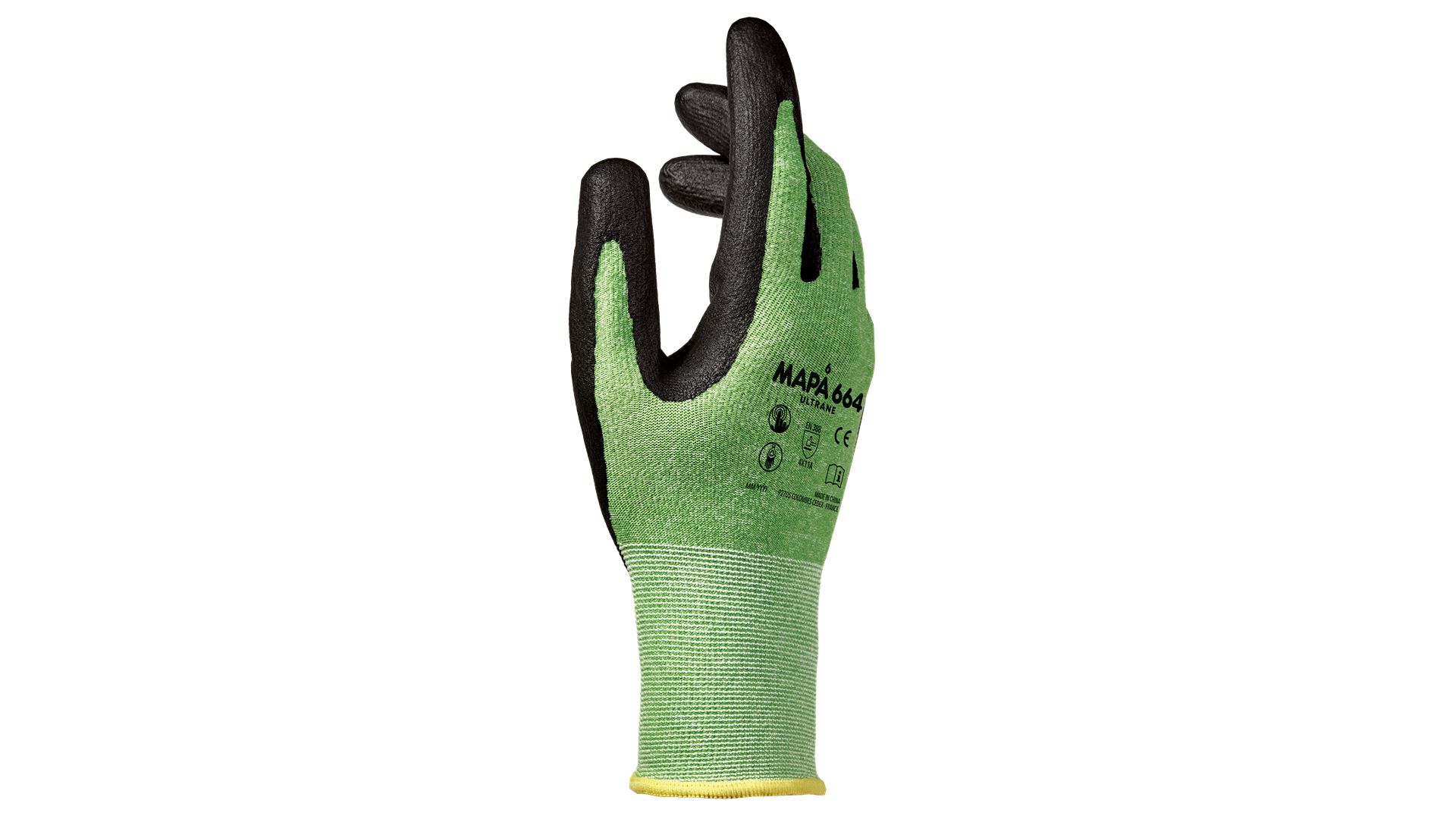 Mapa ULTRANE 664 Green Nitrile Foam Work Gloves, Size 11