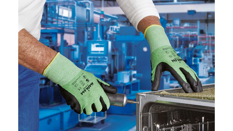 3466400-11 Mapa ULTRANE 664 Green Nitrile Foam Work Gloves, Size 11