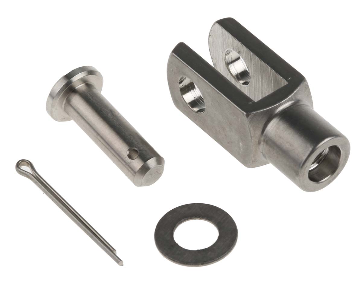 RS PRO Stainless Steel M6 x 1 Clevis, 31 mm x 12 mm