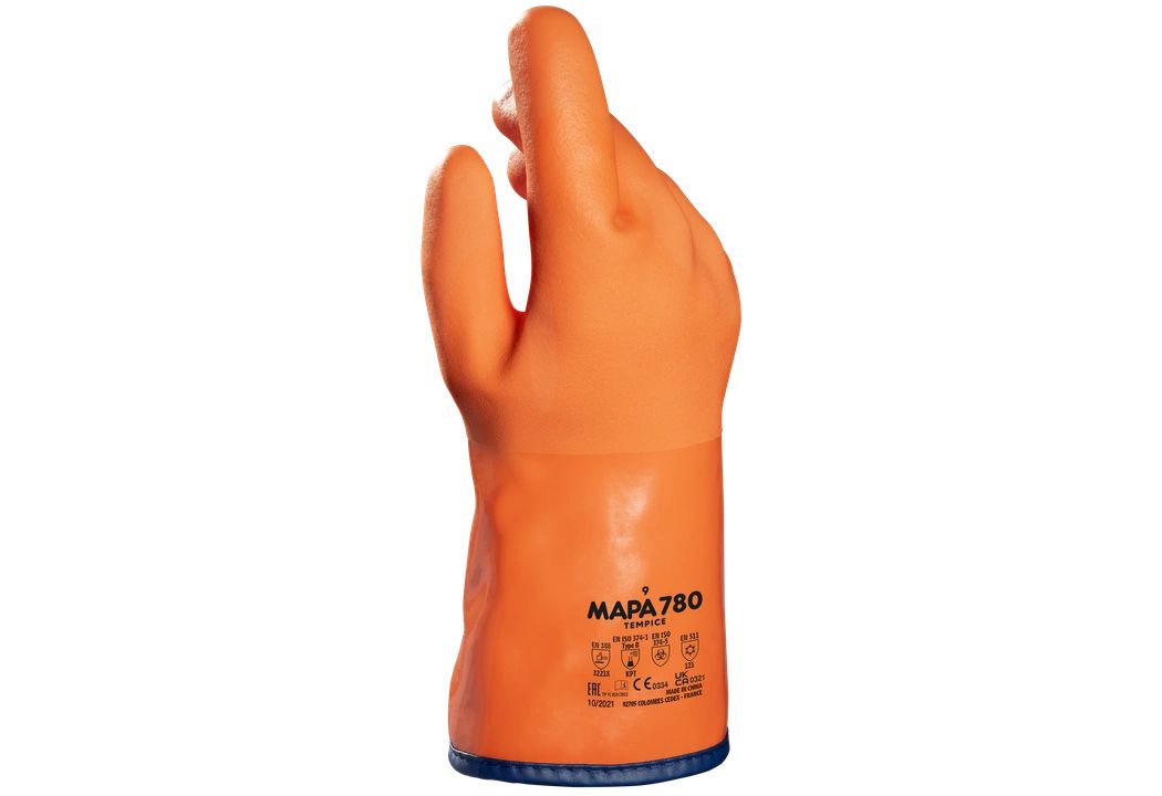 Mapa TEMPICE 780 Orange PVC Work Gloves, Size 9
