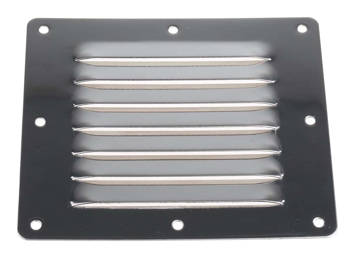RS PRO Stainless Steel Louvred Panel Ventilated