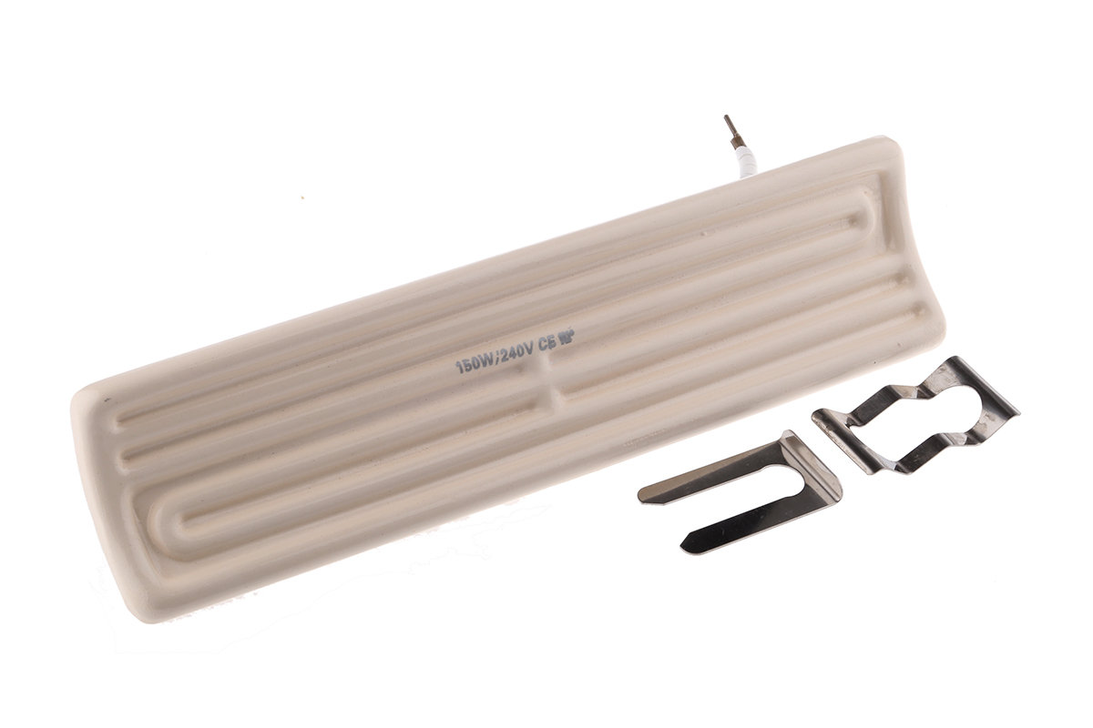 348-8920 RS PRO Ceramic Heating Element, 245 mm, 60 mm, Ceramic Heating Element, 150 W, 230V ac