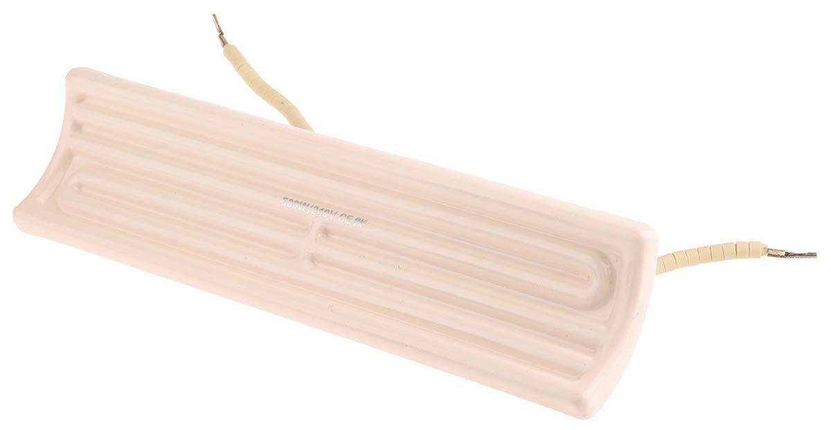 RS PRO Ceramic Heating Element, 245 mm, 60 mm, Ceramic Heating Element, 500 W, 230V ac