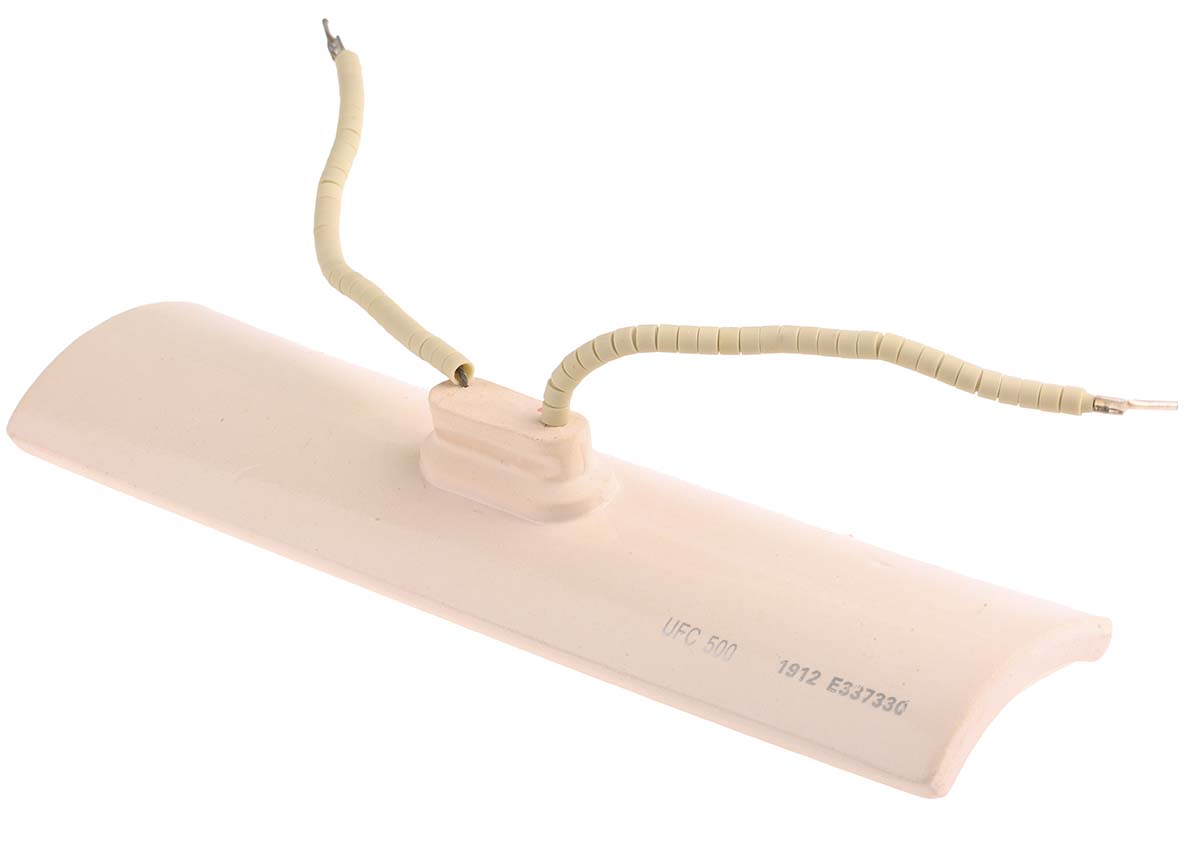 348-8964 RS PRO Ceramic Heating Element, 245 mm, 60 mm, Ceramic Heating Element, 500 W, 230V ac