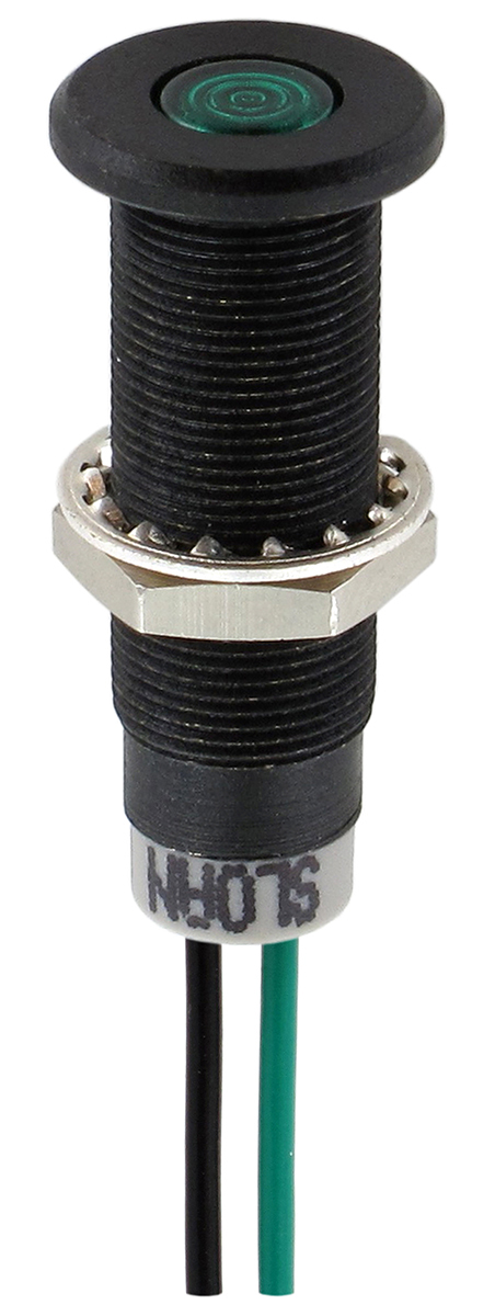 Sloan Green Panel Mount Indicator, 28V, 5 V, Lead Wire Termination, IP68