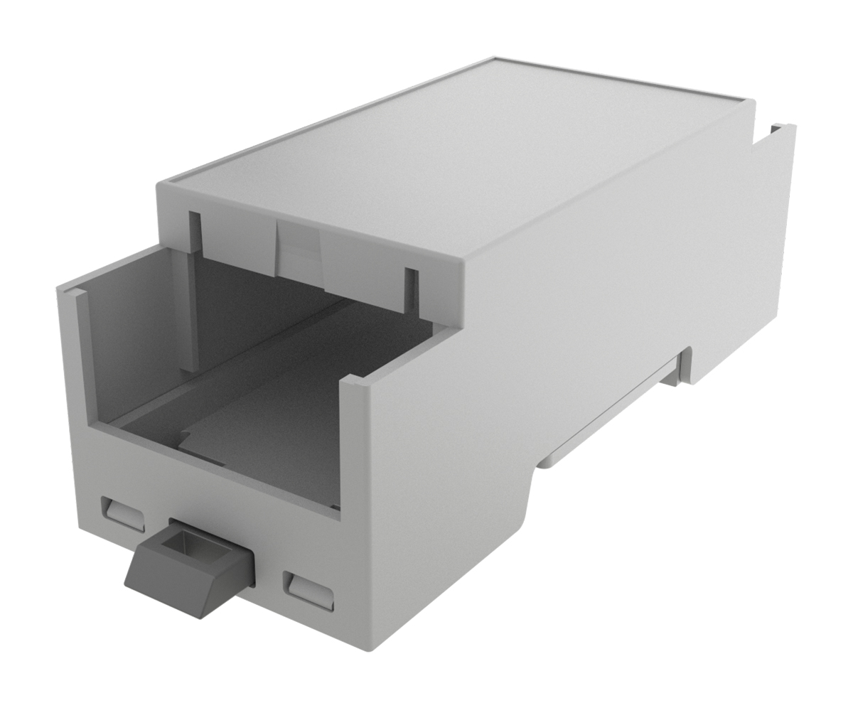 Italtronic DIN Rail Enclosure Type Modulbox Compact Series, ABS 90 mm DIN Rail Enclosure