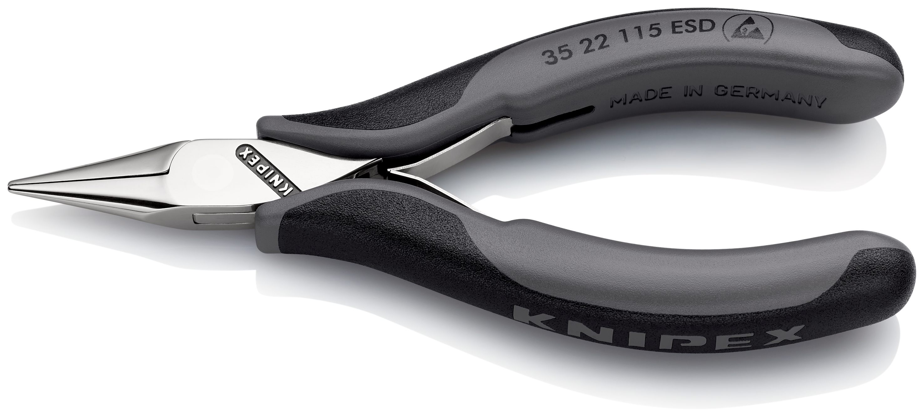 Knipex 35 22 1-Piece Long Nose Plier Round, 115mm Overall, 22.5mm Jaw ESD Safe