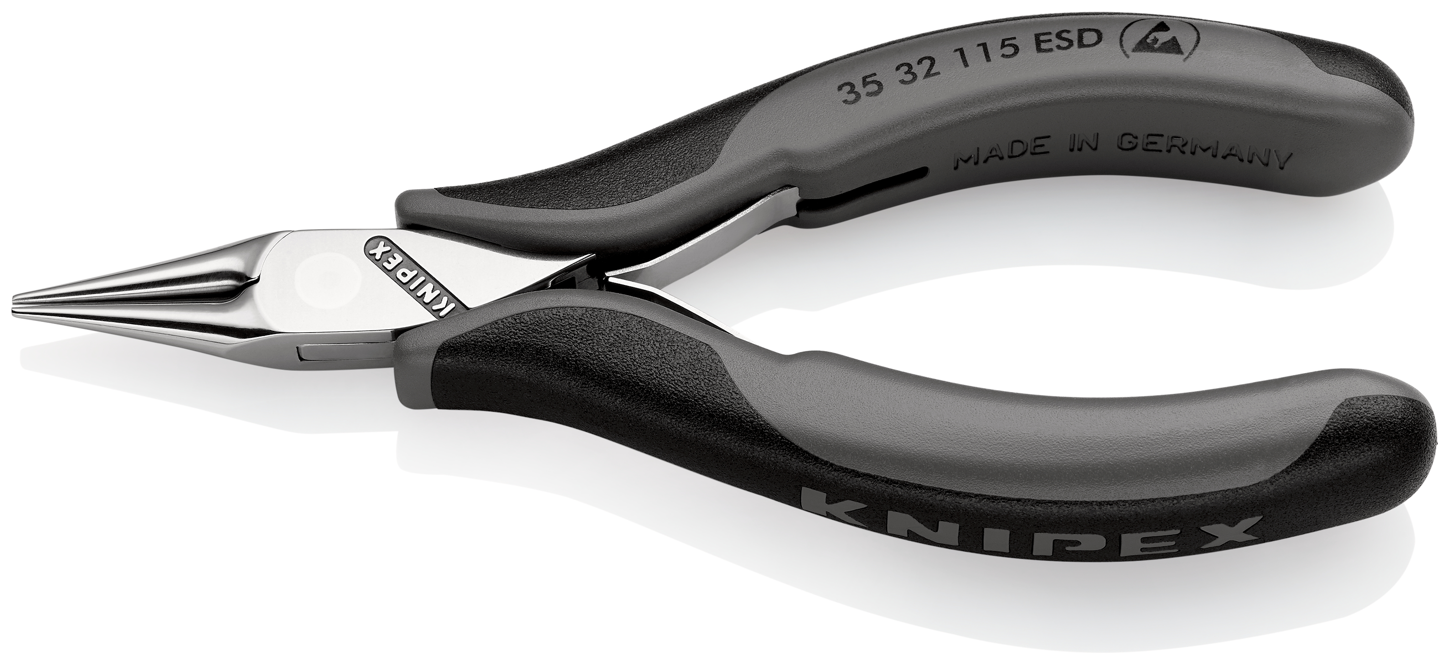 Knipex 35 32 1-Piece Long Nose Plier, 115mm Overall, 22.5mm Jaw ESD Safe