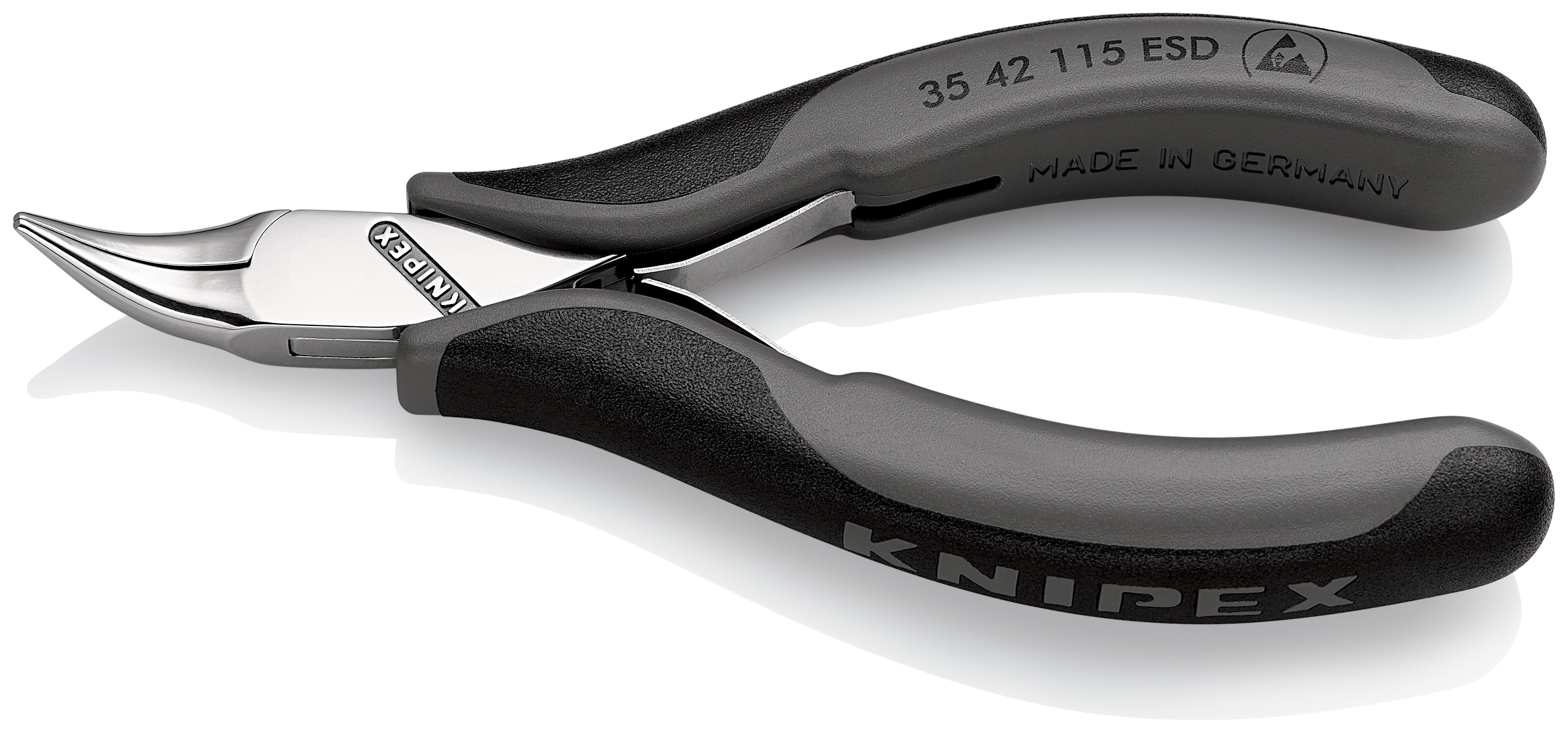 Knipex 35 42 1-Piece Long Nose Plier, 115mm Overall, 22.5mm Jaw ESD Safe
