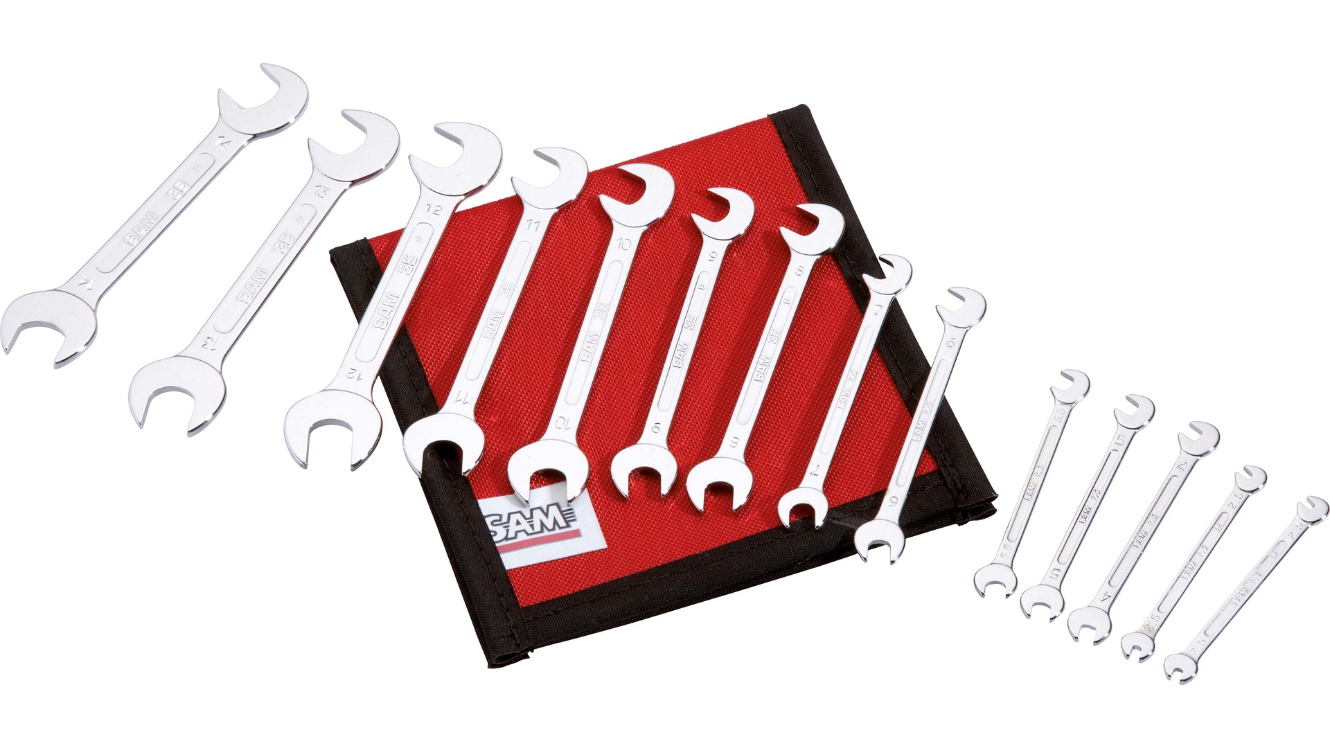 SAM 14-Piece Wrench, 3.2 - 4 - 5 - 5.5 - 6 - 7 - 8 - 9 - 10 - 11 - 12 - 13 - 14 mm