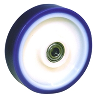 LAG White, Blue Polyurethane Trolley Wheel, 250 kg