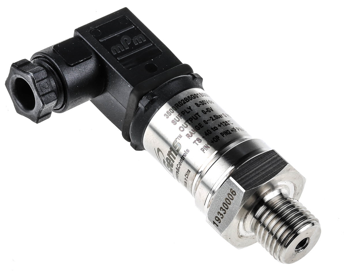 Gems Sensors 35XX Series Pressure Sensor, Voltage Output, Relative Reading 2.5 bar
