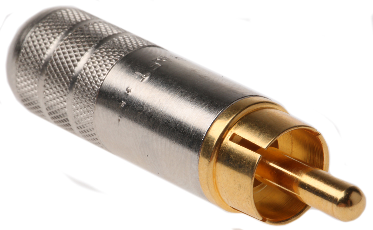 Switchcraft Natural Straight Cable RCA Plug, Gold, 6A