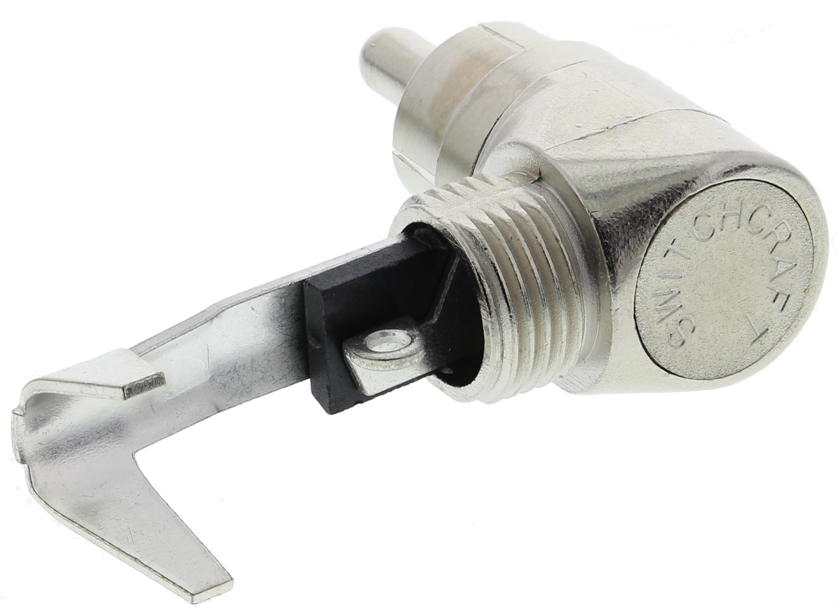 3502ra Switchcraft Right Angle Cable RCA Plug, Nickel, 6A