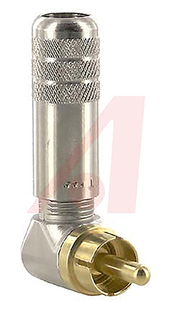Switchcraft Right Angle Cable RCA Plug, Gold, 6A
