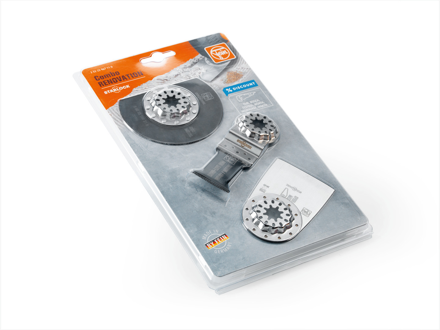 35222967110 FEIN 3-Piece Starlock for use with Multitools with star lock mounting