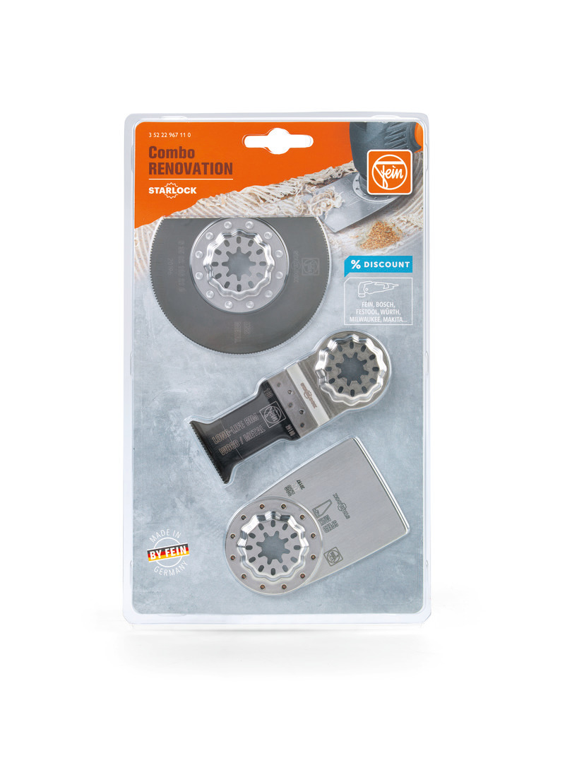 35222967110 FEIN 3-Piece Starlock for use with Multitools with star lock mounting