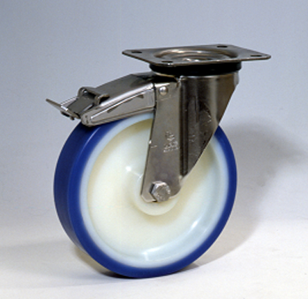 LAG Braked Swivel Castor, 370 kg Capacity, 200 mm Wheel