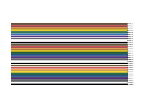 Alpha Wire 3533/7 Series Ribbon Cable, 30, 100 ft Length