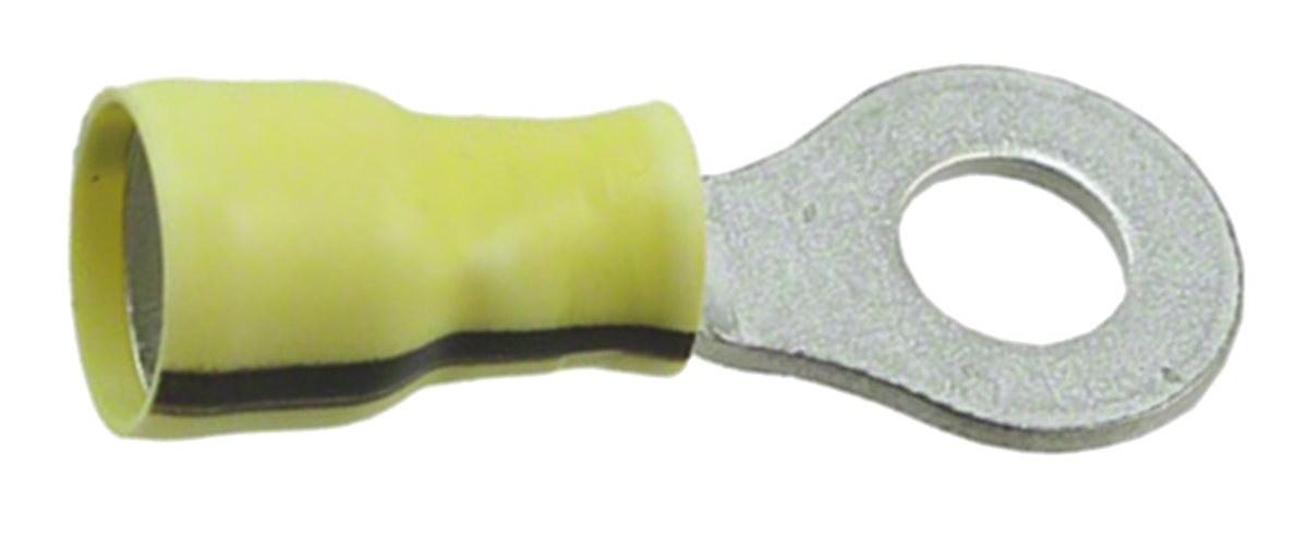 TE Connectivity, PIDG Insulated Ring Terminal, M6 Stud Size 16 AWG 14 AWG Wire Size, Yellow