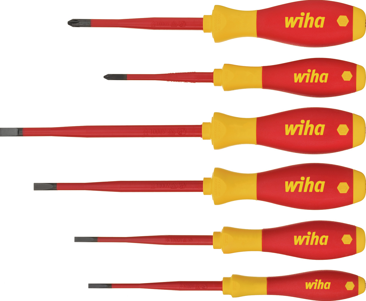 Wiha Phillips, Slotted Insulated, 6-Piece