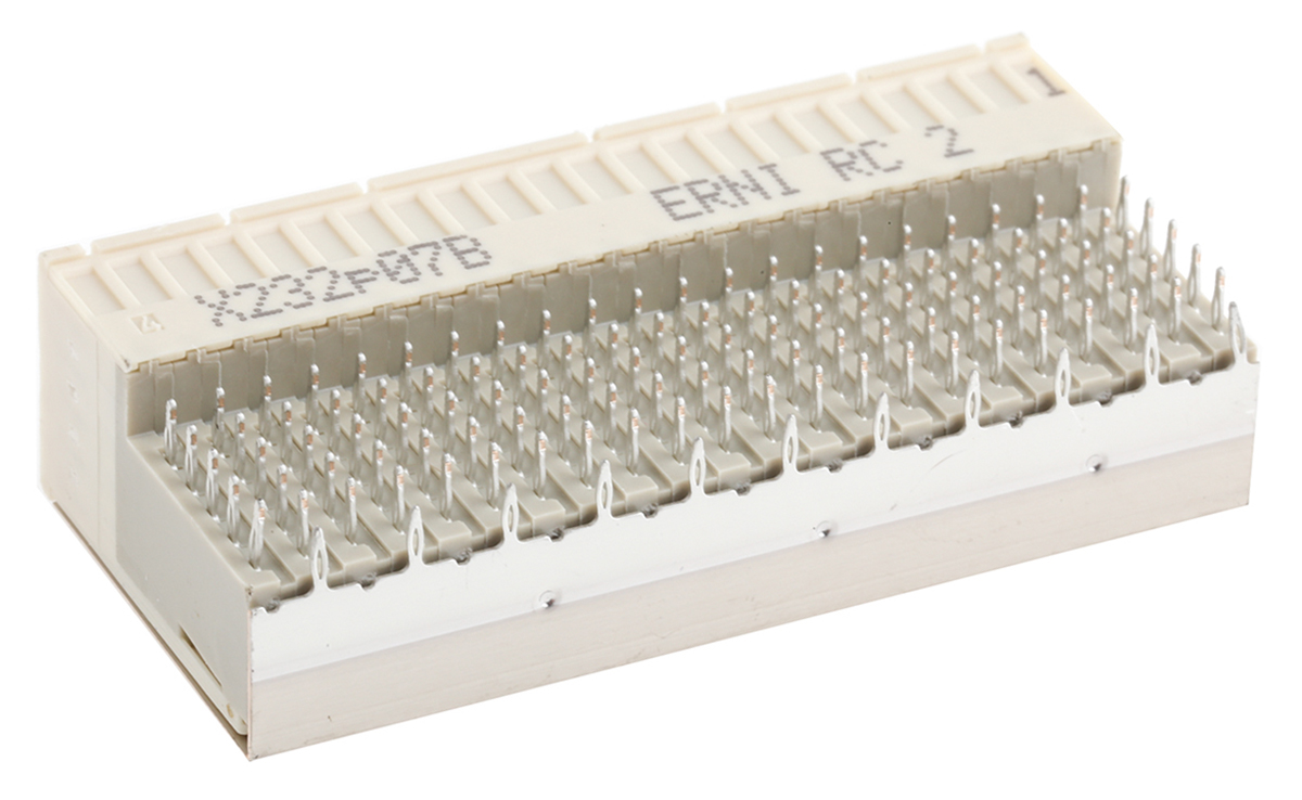 ERNI, ERmet 2 mm Pitch Hard Metric Backplane Connector, Right Angle Female, 22 Column, 5 Row, 110 Way