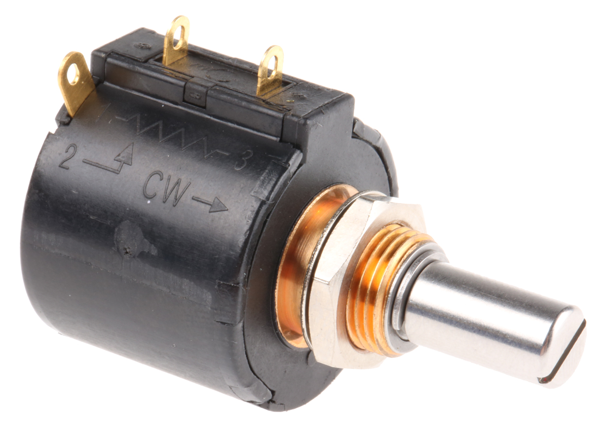 Bourns 3549 10 kΩ Rotary Potentiometer 10-Turns 1-Gang Panel Mount, 3549S-1AG-103A