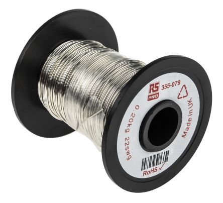 RS PRO  0.71 mm OD Tin  Copper Wire 50.9 m Reel