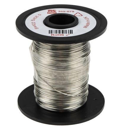 355-079 RS PRO  0.71 mm OD Tin  Copper Wire 50.9 m Reel