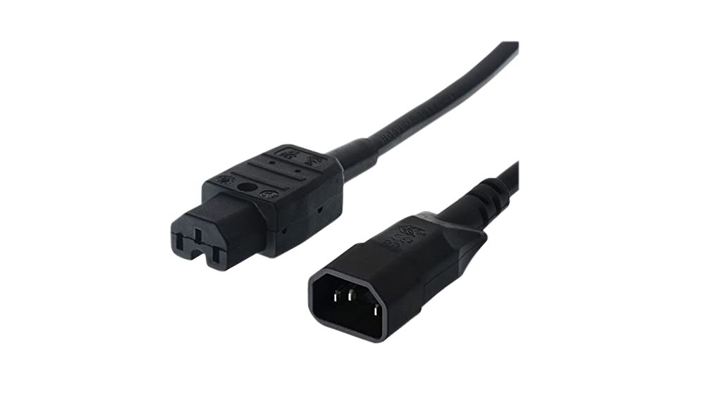 B3 Cable Solutions, 1.5 m Power Cable, Black Polyvinyl Chloride