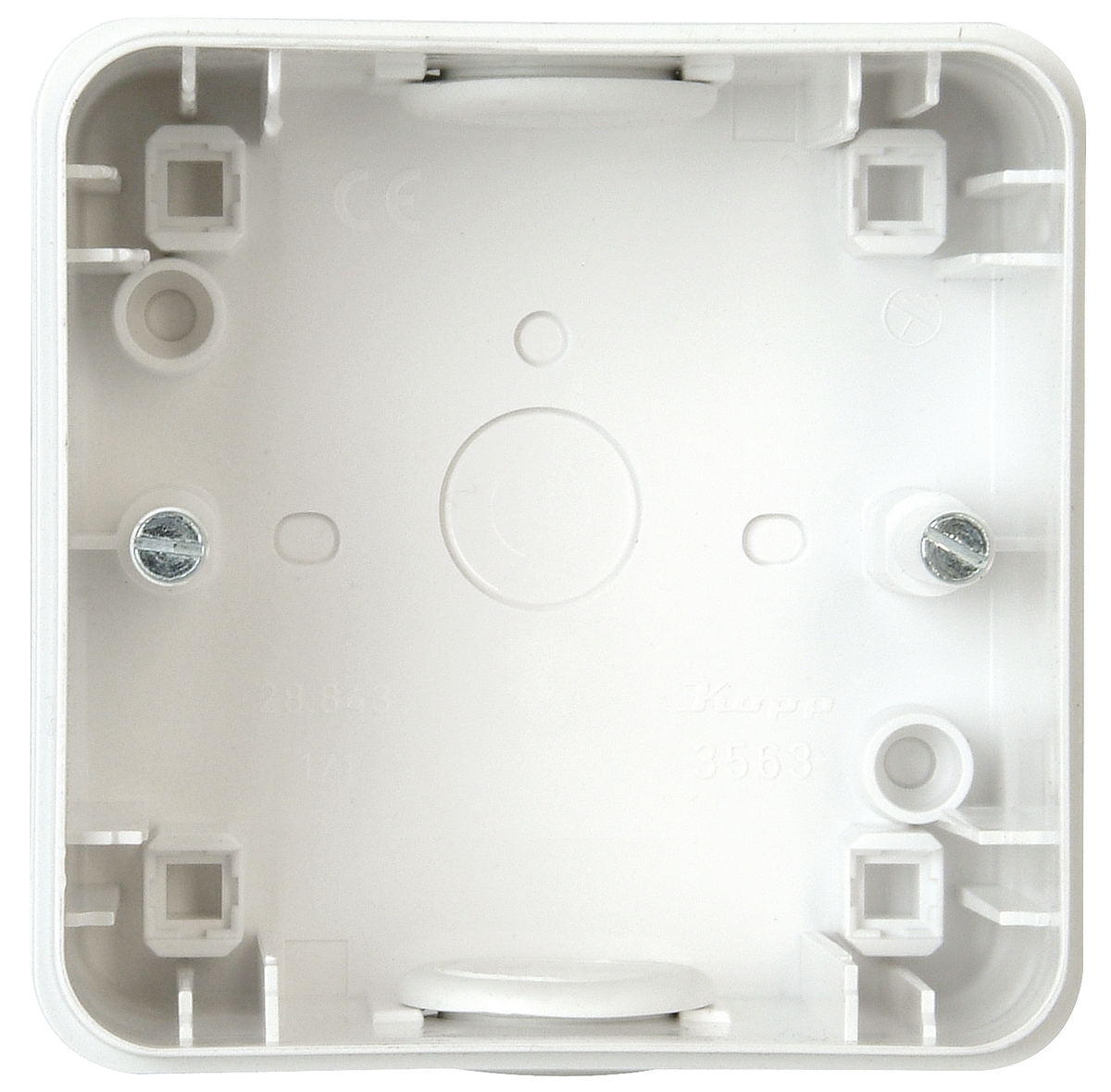 Kopp White Gloss Plastic Back Box, IP44, Surface Mount, 1 Gangs