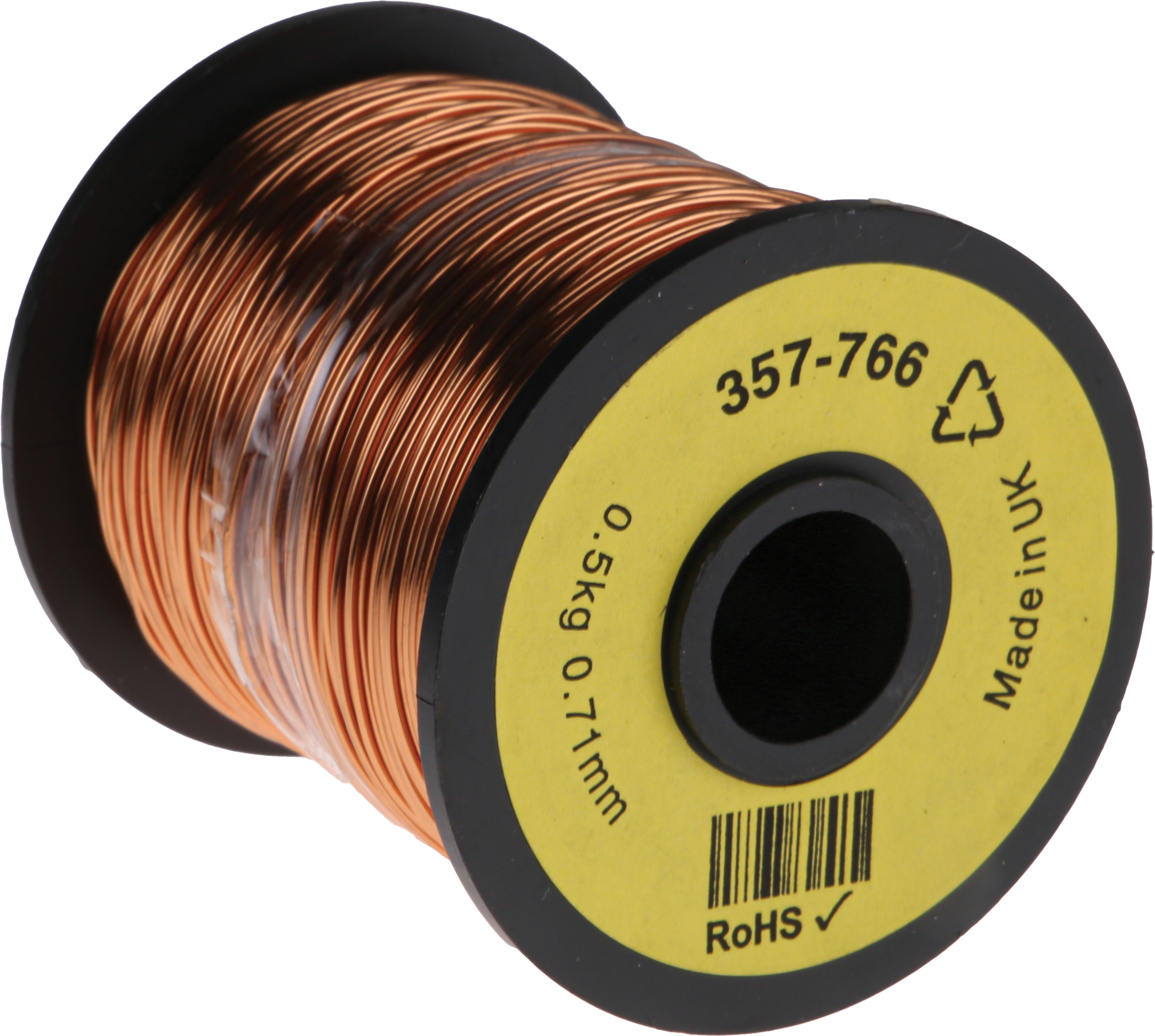 RS PRO  0.78 mm OD Enamelled  Copper Wire 0.71 mm 120 m Reel
