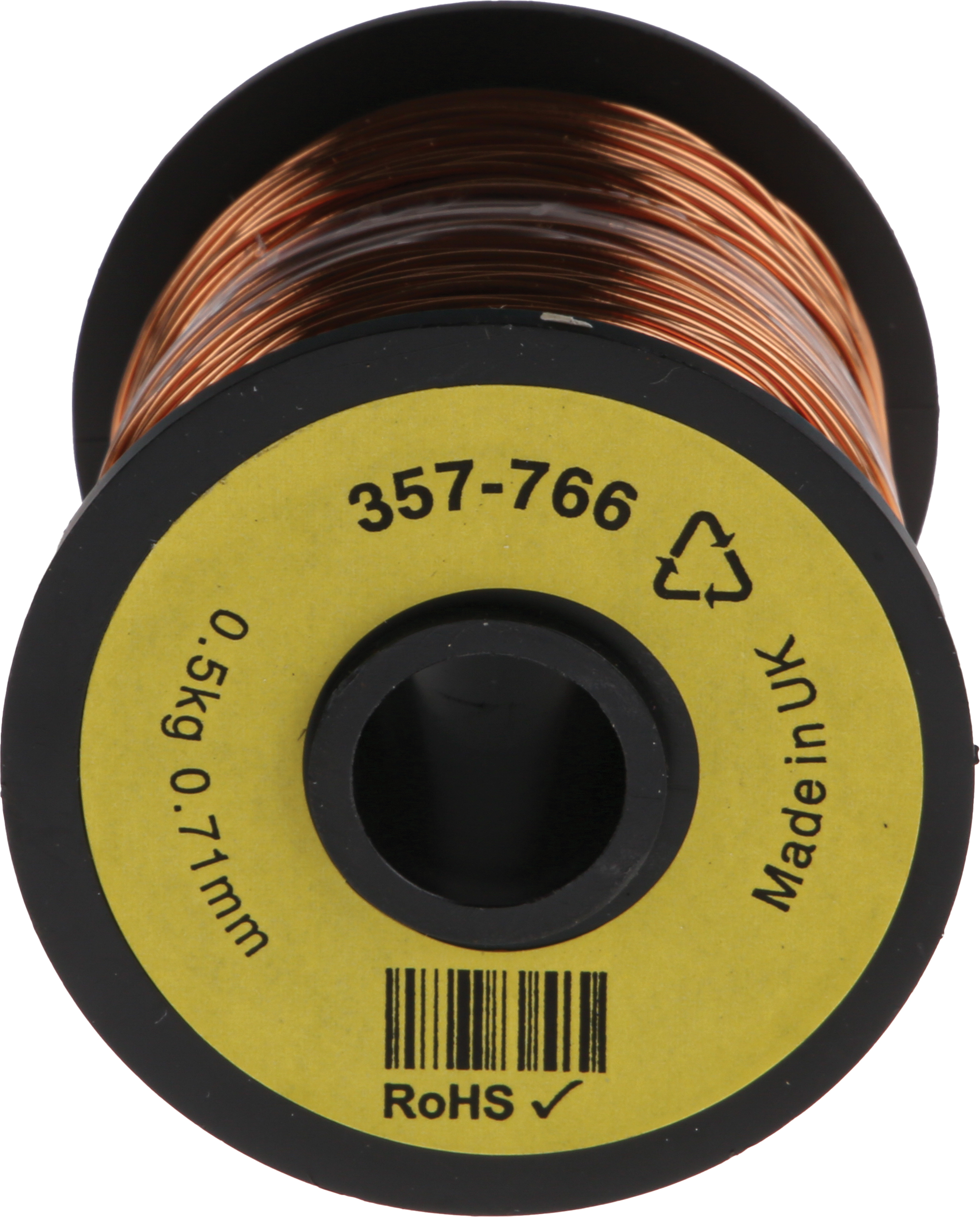 357-766 RS PRO  0.78 mm OD Enamelled  Copper Wire 0.71 mm 120 m Reel