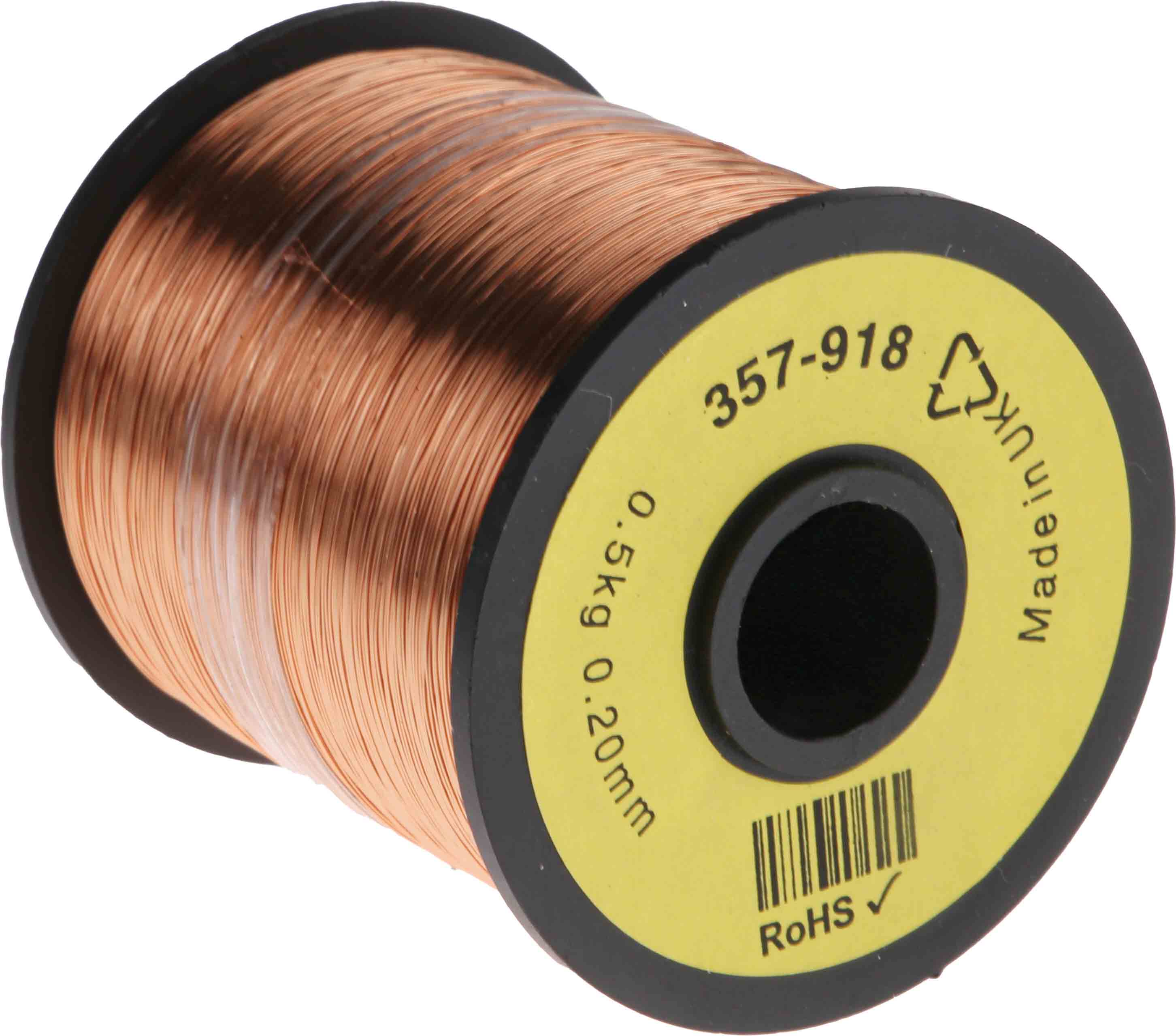 RS PRO  0.23 mm OD Enamelled  Copper Wire 0.2 mm 1600 m Reel