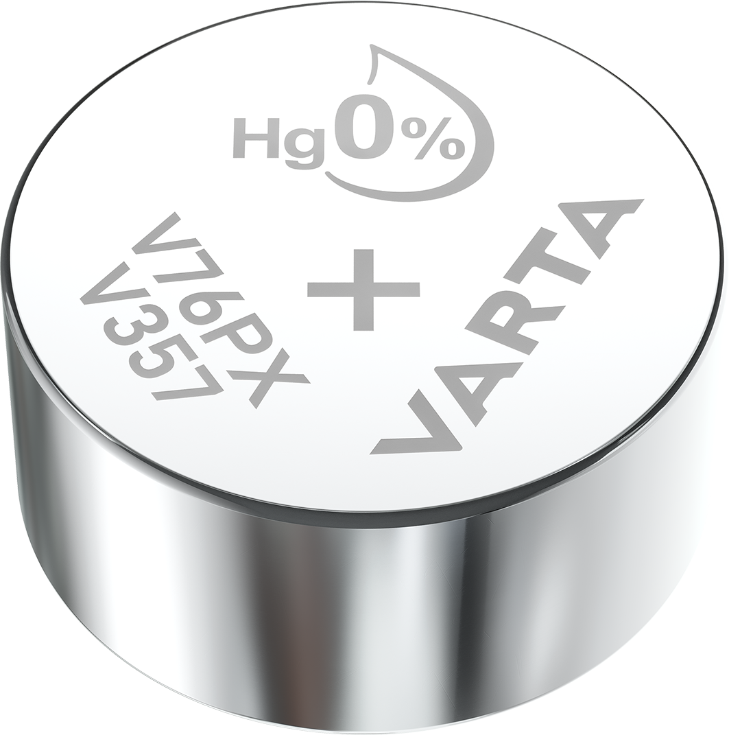 357101111 Varta SR44 Button Non-Rechargeable Battery, 1.55 V, 11.6 mm Diameter