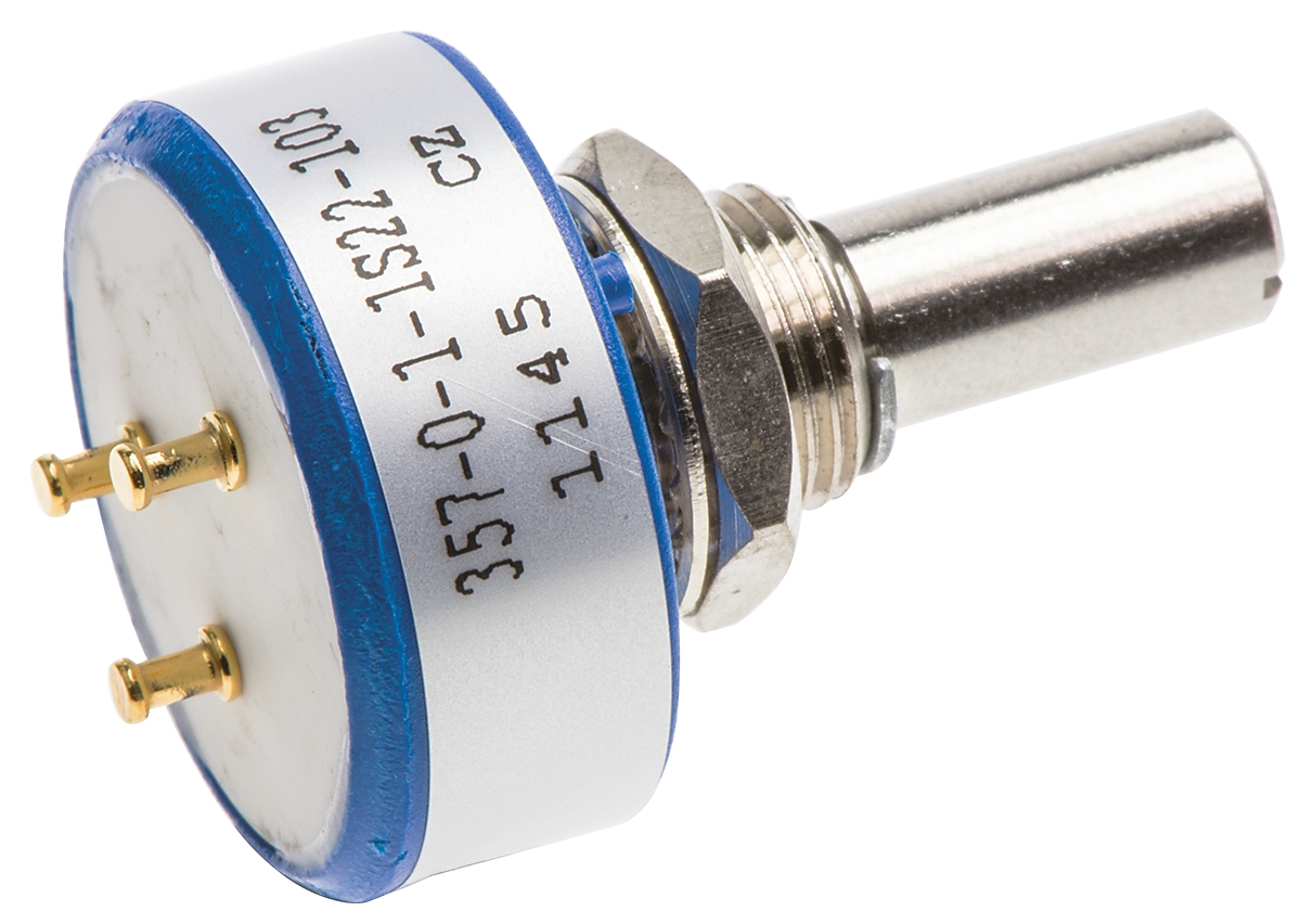 357b0103mab251s22 Vishay 357 10 kΩ Rotary Potentiometer 1-Gang Panel Mount, 357B0103MAB251S22