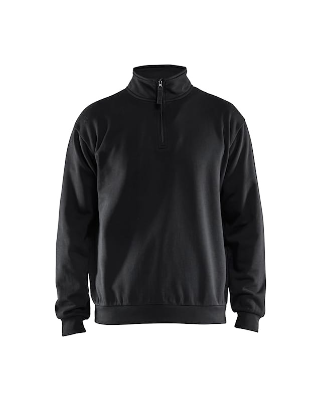 Blaklader 3587 Dark Navy Cotton, Polyester Male Half Zipper Sweater M
