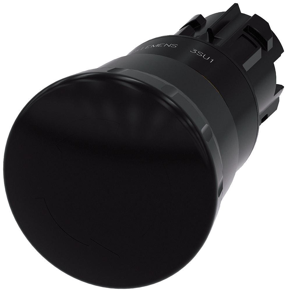 3su1000-1hb10-0aa0 Siemens SIRIUS ACT Series Black Latching Push Button Head, 22 mm Cutout, IP66, IP67, IP69K