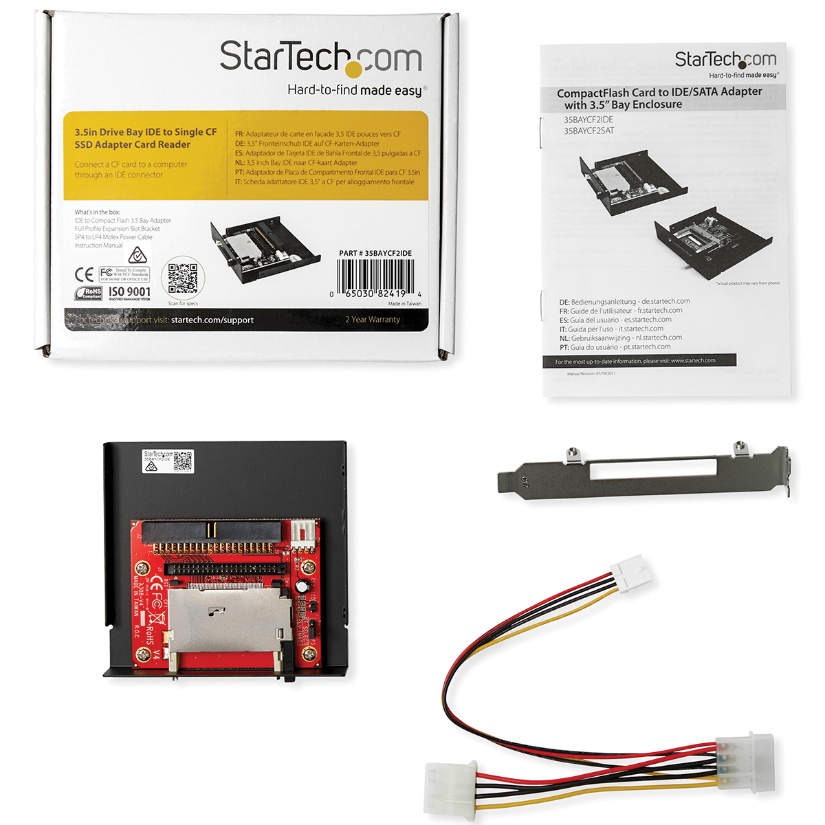 35baycf2ide StarTech.com 1 Port Card Reader IDE Compact Flash