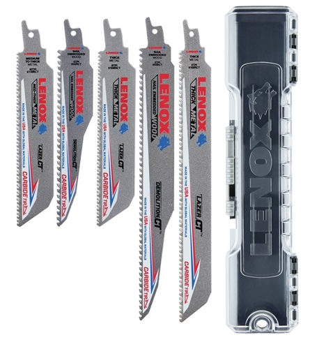 Lenox, 6, 8, 10 Teeth Per Inch 152 mm, 229 mm Cutting Length Reciprocating Saw Blade, Pack of 5