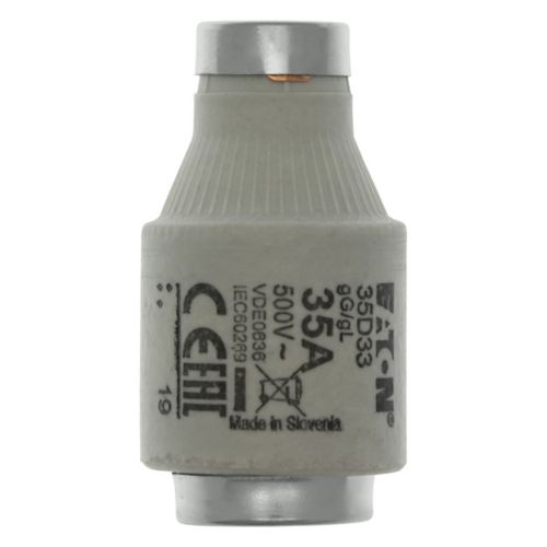 35d33 Eaton 35A D3 Bottle Fuse, E33 Thread Size, gG, 500V ac