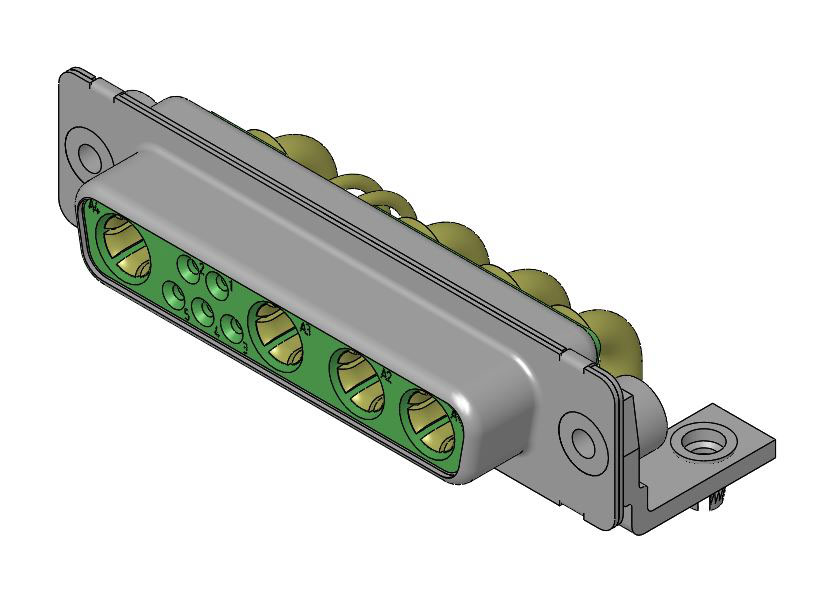 FCT from Molex 173107 9 Way Right Angle D-sub Connector Socket, 2.54mm Pitch, with 4-40 Screw Locks