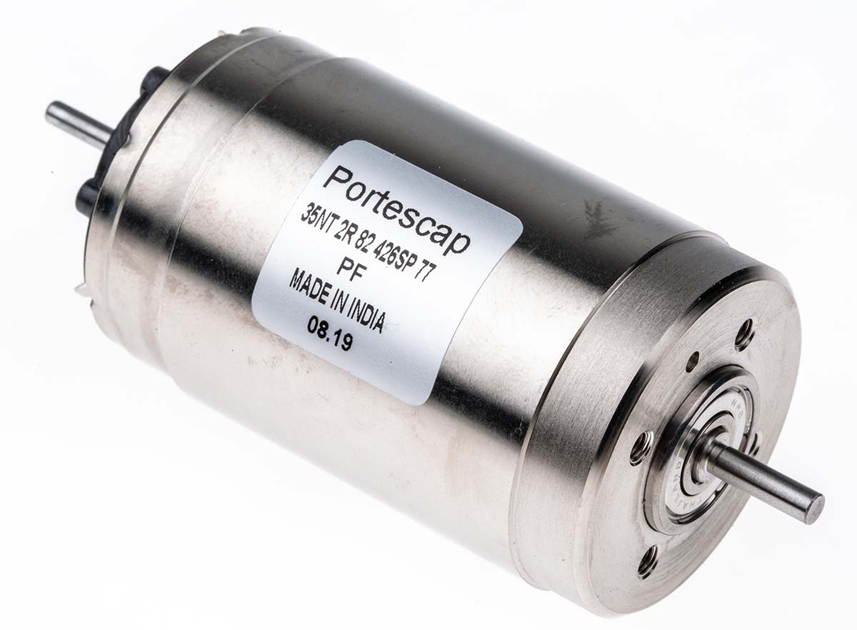 Portescap Low Inertia Type Servo Motor DC Motor, 102 W, 32V, 115 mNm, 5900rpm, 3 mm Shaft Diameter