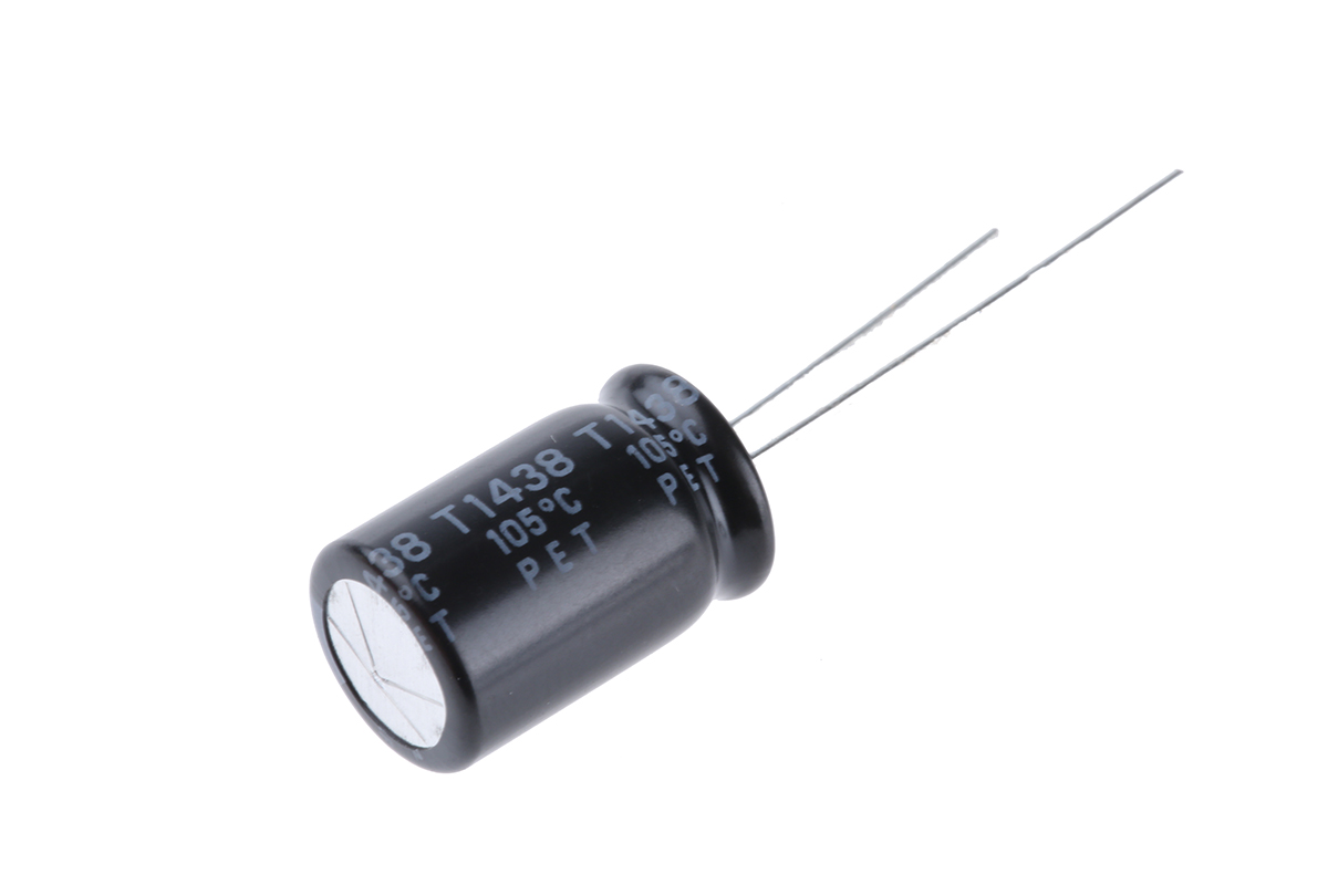 Rubycon 470 μF Capacitor 35V dc, Radial, Through Hole - 35YXJ470M10X16 Radial Lead