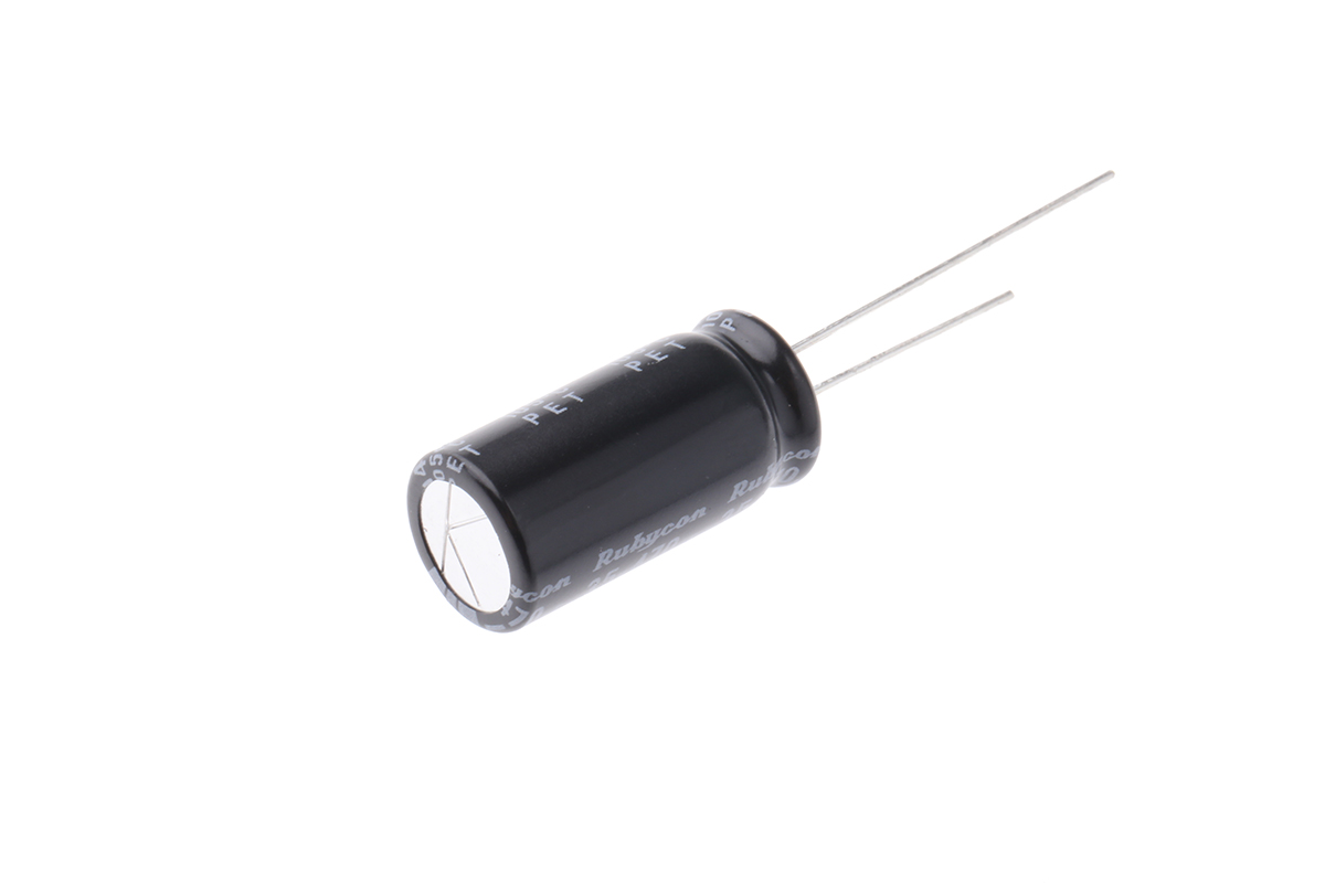 Rubycon 470 μF Capacitor 35V dc, Through Hole - 35ZL470MEFC10X20