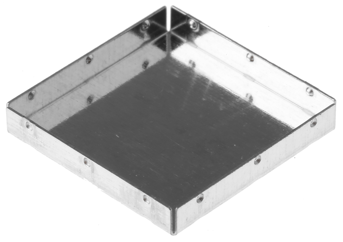 36003200 Wurth Elektronik WIR-SHC Tin Plated Steel PCB Enclosure 3 mm, 21.8 mm 21.8 mm