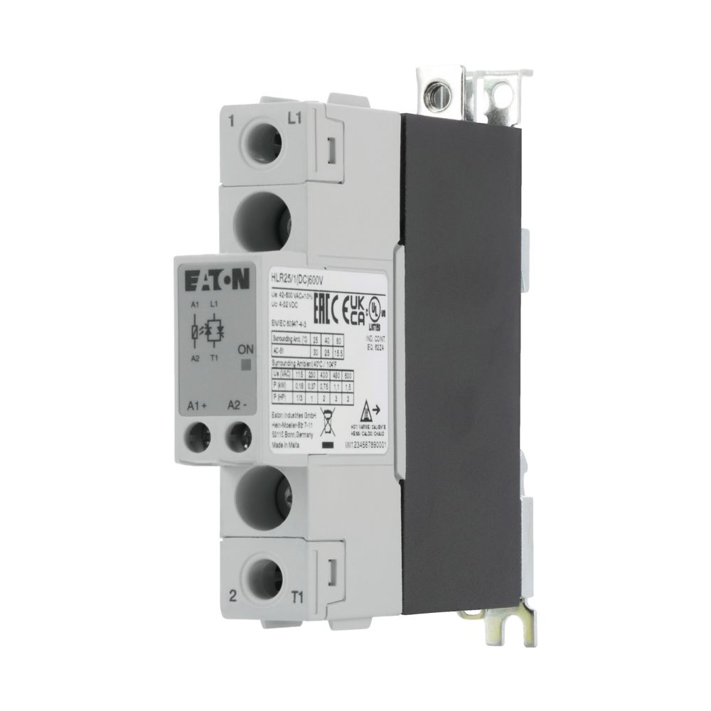 Eaton HLR Series Solid State Relay, 25 A Load, Chassis Mount, 600 V ac Load, 32V dc Control