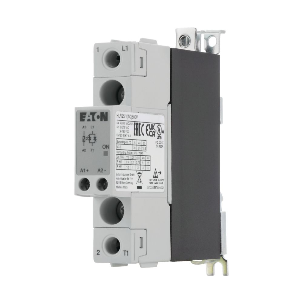 Eaton HLR Series Solid State Relay, 25 A Load, Chassis Mount, 600 V ac Load, 275V ac Control