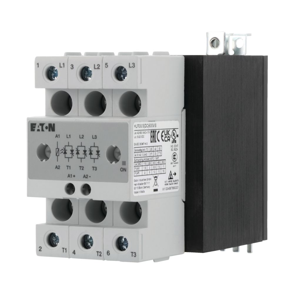 Eaton HLR Series Solid State Relay, 30 A Load, Chassis Mount, 660 V ac Load, 32V dc Control